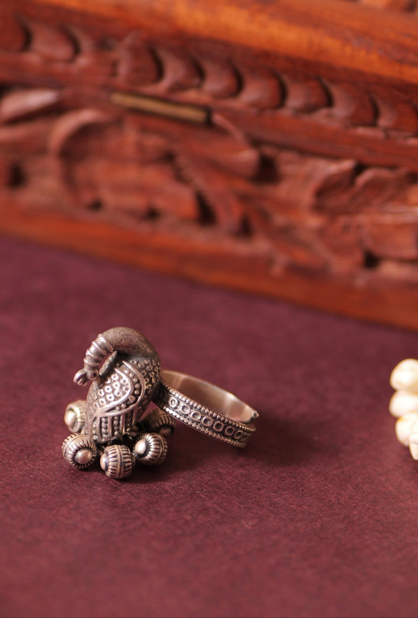 Anokhi Peacock Ghughri Detailing Ring