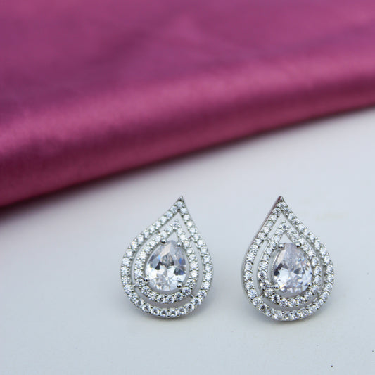 Zara Crystal Teardrop Stud Earring