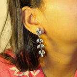 Anaya Intricate Leaf Line Earring