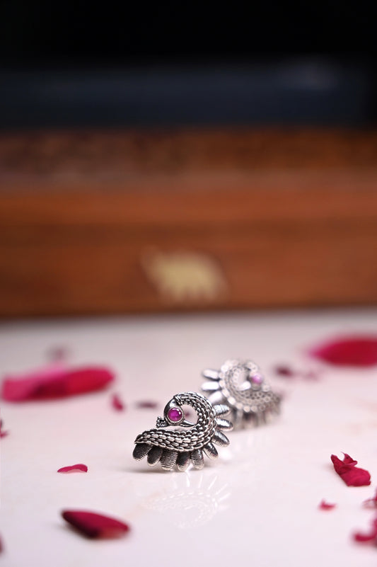 Anokhi Peacock Bloom Stud Earring