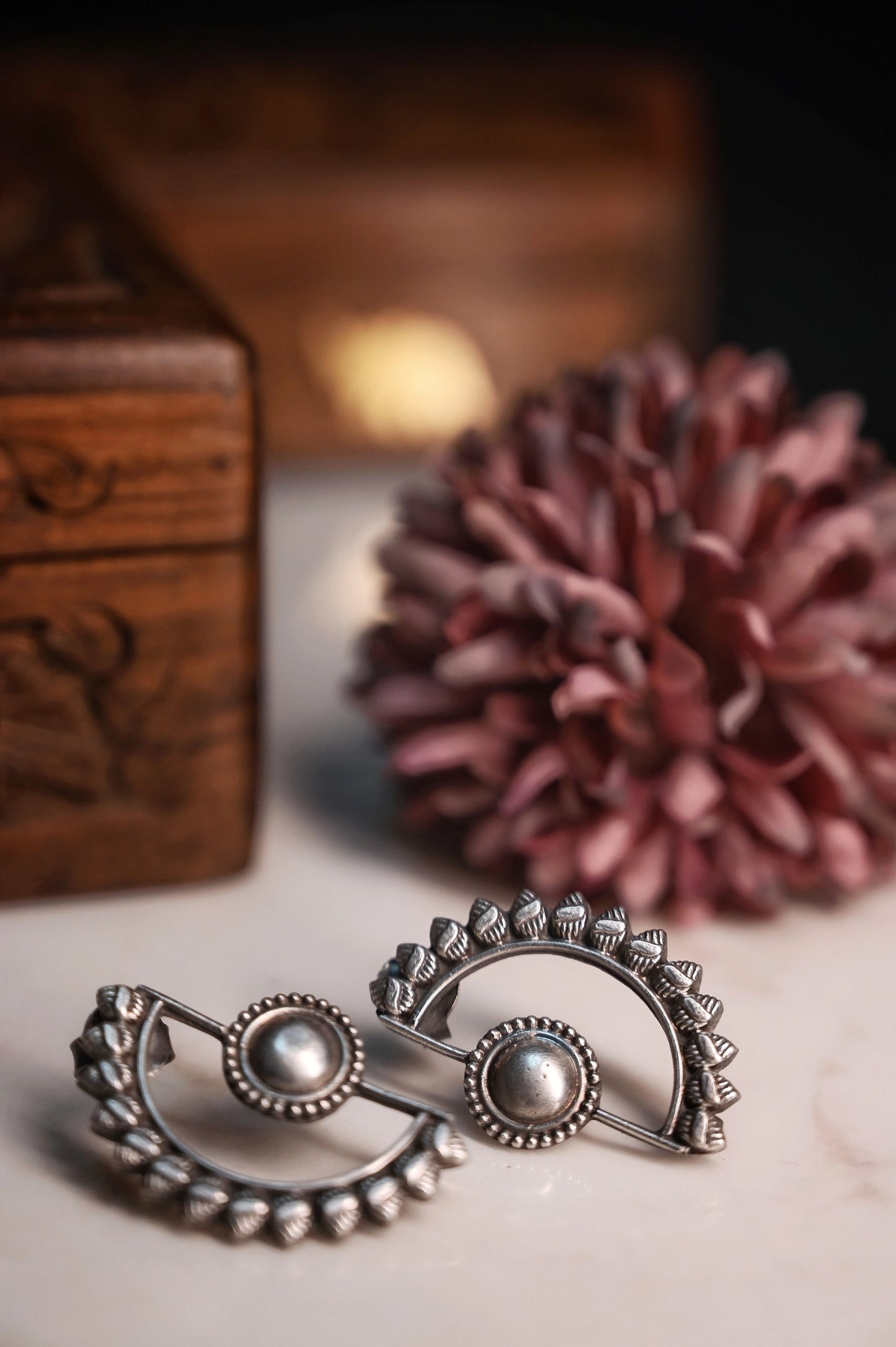 Anokhi Tribal Half-Moon Earrings