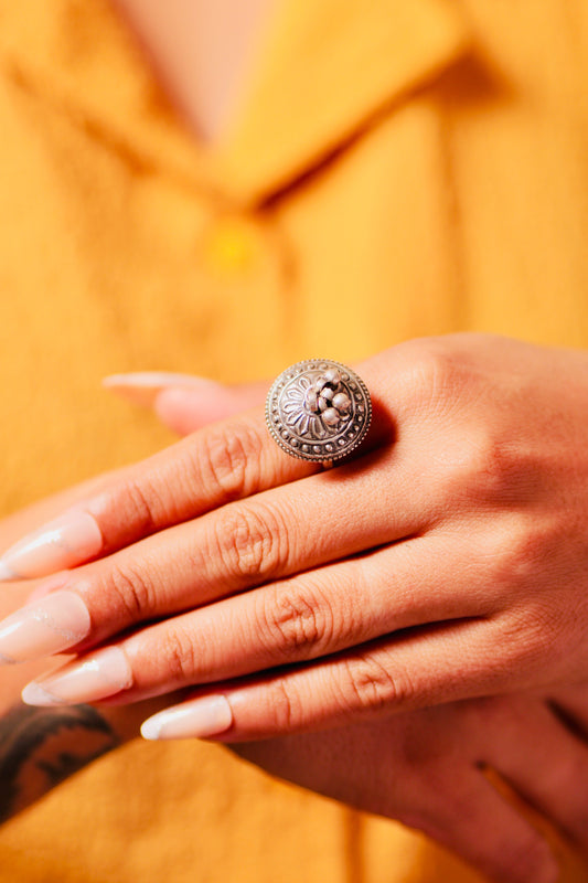 Anokhi Floral Ghungri Dome Ring