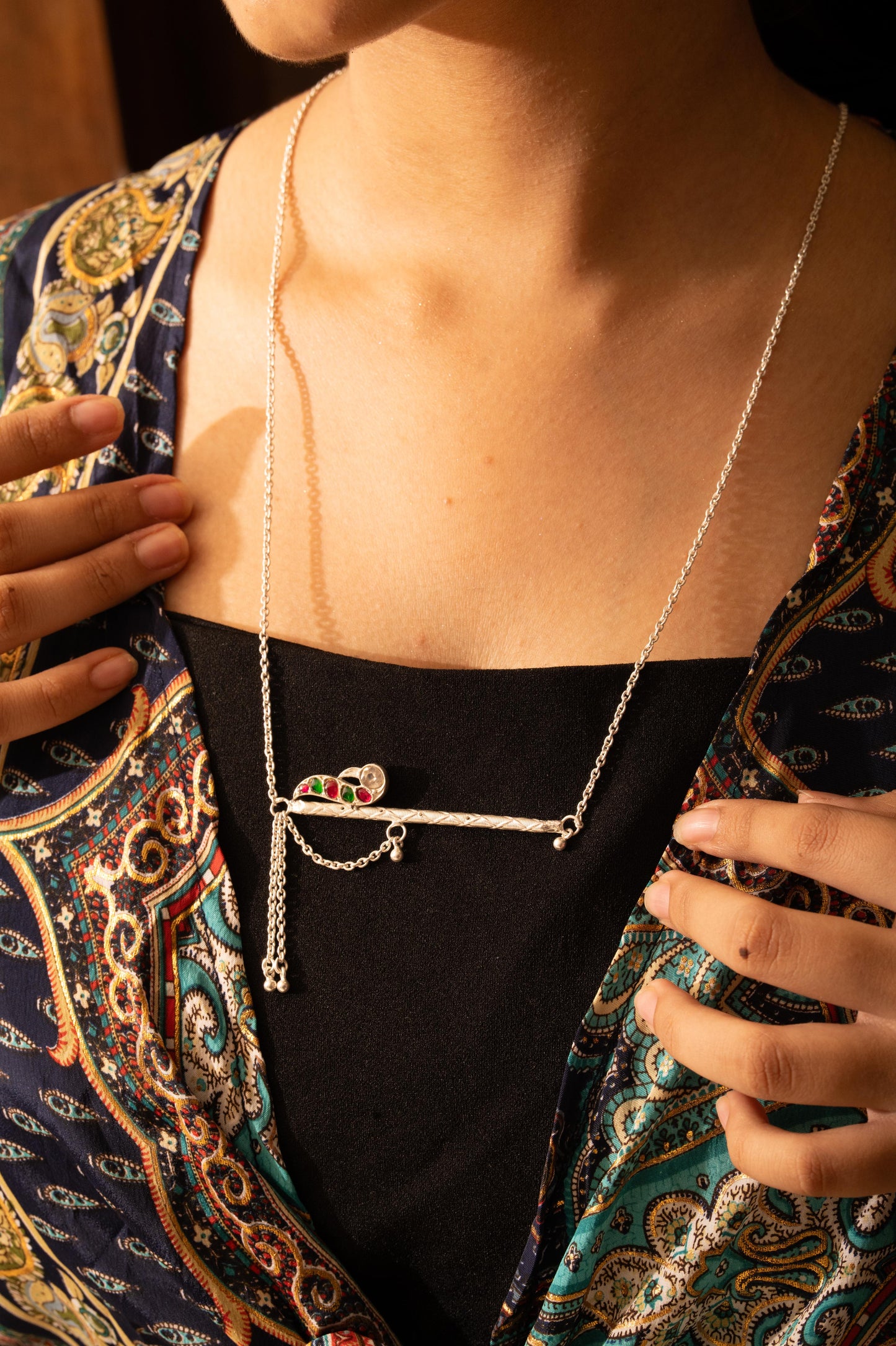 Aadhya Krishna’s Peacock Flute Necklace