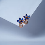 Mishi Blue Flower Charm Studs