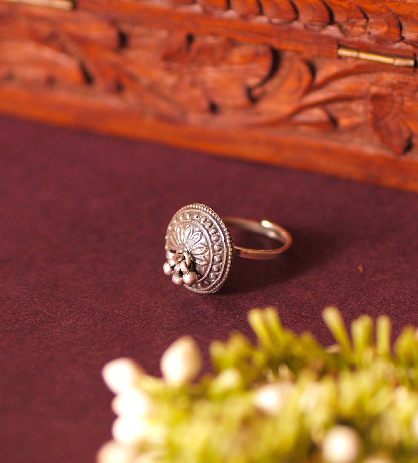 Anokhi Floral Ghungri Dome Ring