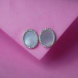 MOP Shimmer Oval Studs