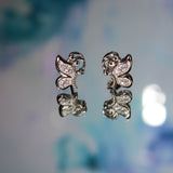 Silver Butterfly Sparkle Studs