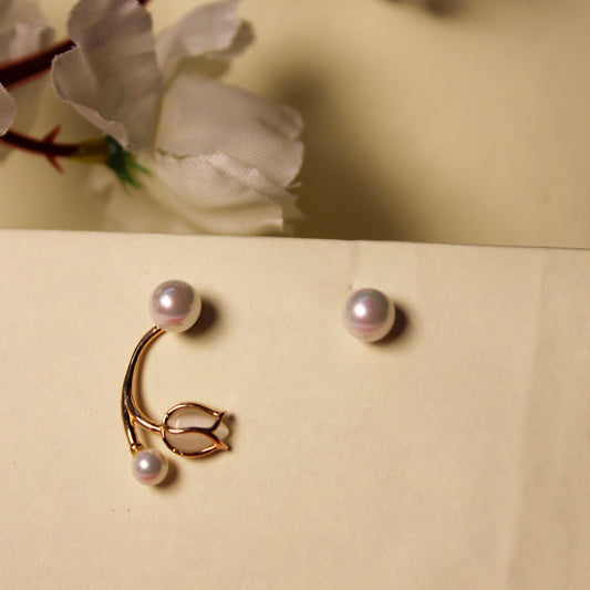 Rose Tulip Twist Earrings