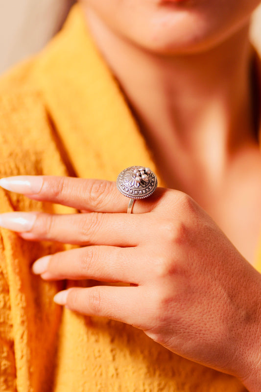 Anokhi Floral Ghungri Dome Ring