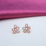 Rose Pearl Flower Studs