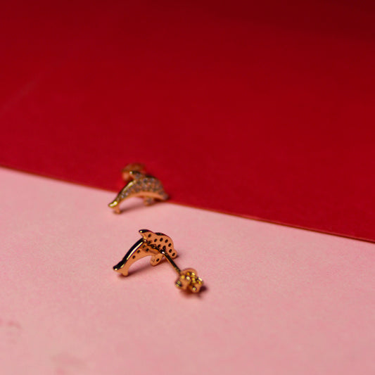 Rose Dolphin Studs
