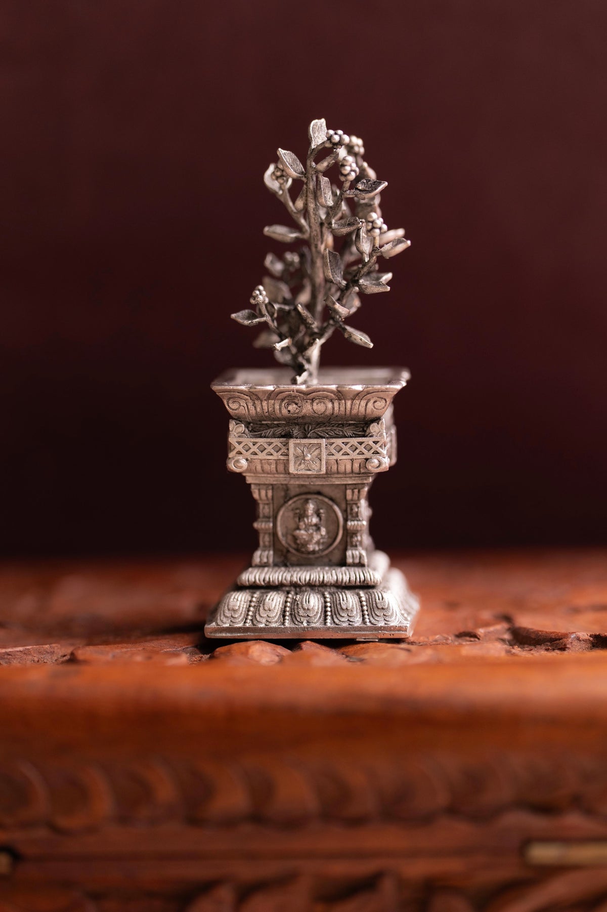 Lakshmi Tulsi Vriksha Silver Idol