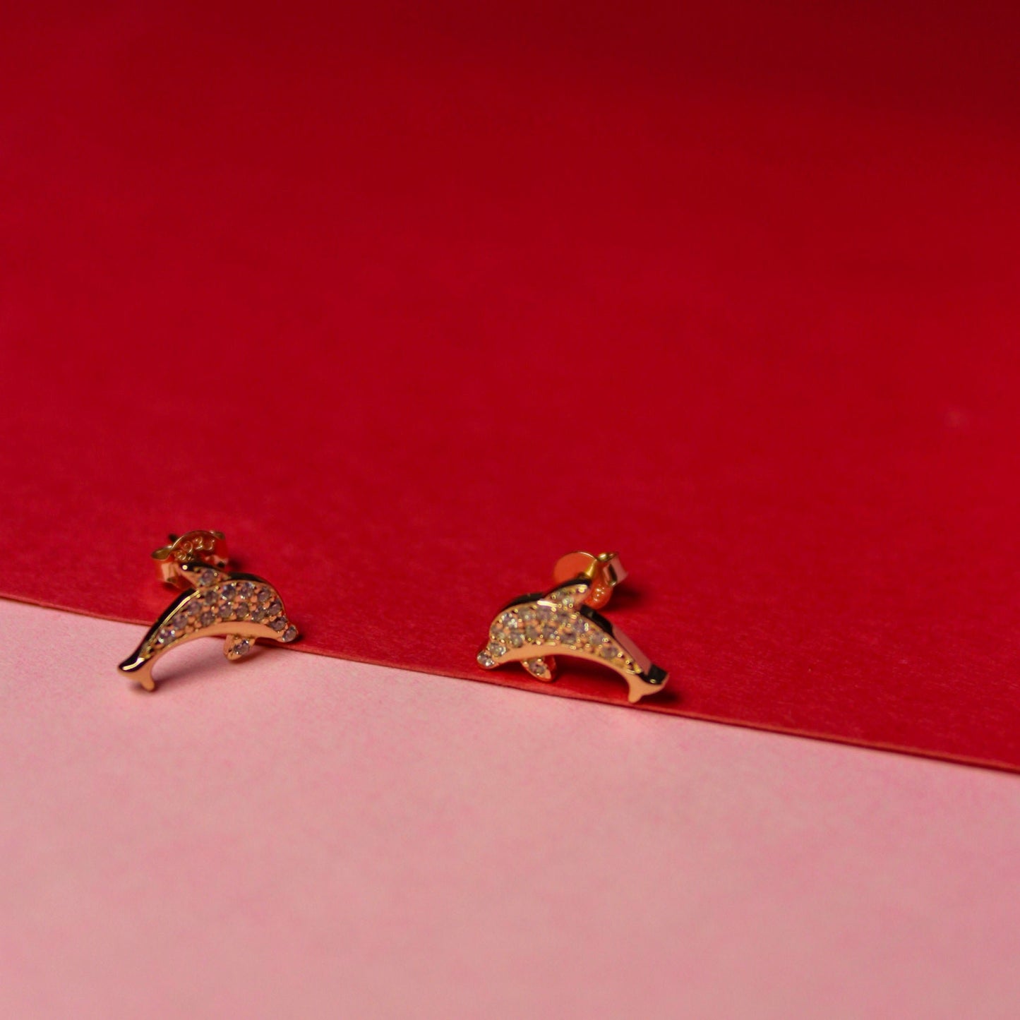 Rose Dolphin Studs