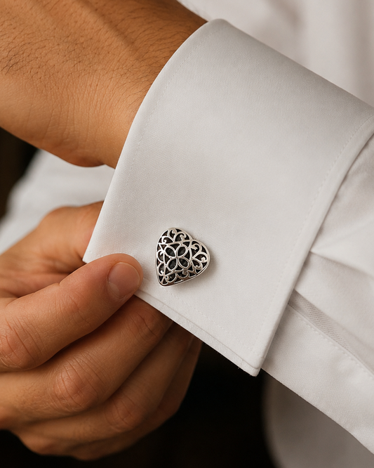 Anokhi Midnight Heart Cufflinks