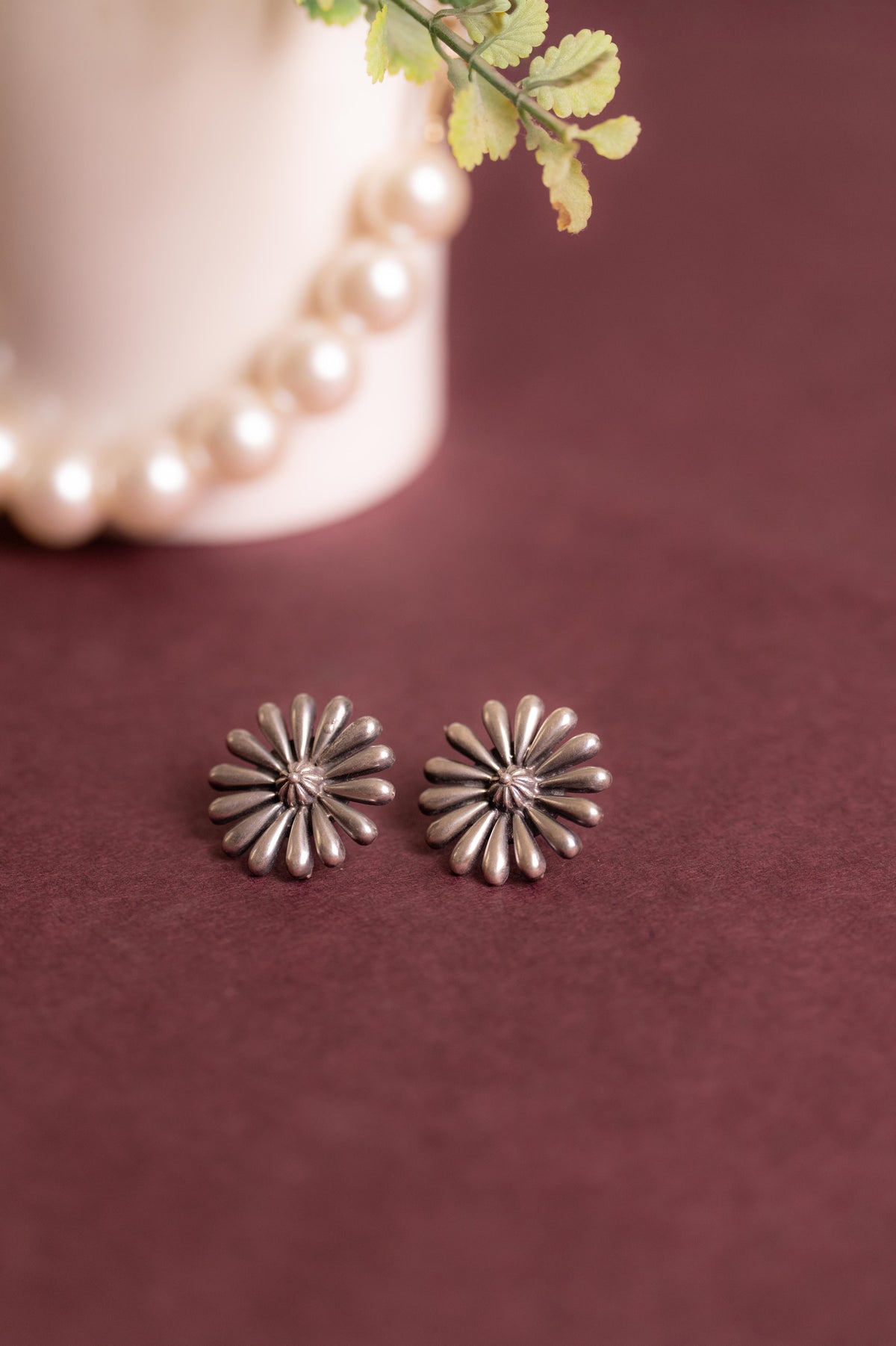 Anokhi Flower Embossed Studs