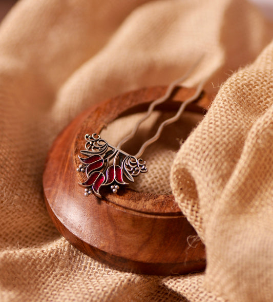 Mishi Kundan Tulip Ruby Juda Pin