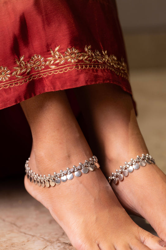 Aadhya Classic Coin Anklet Pair