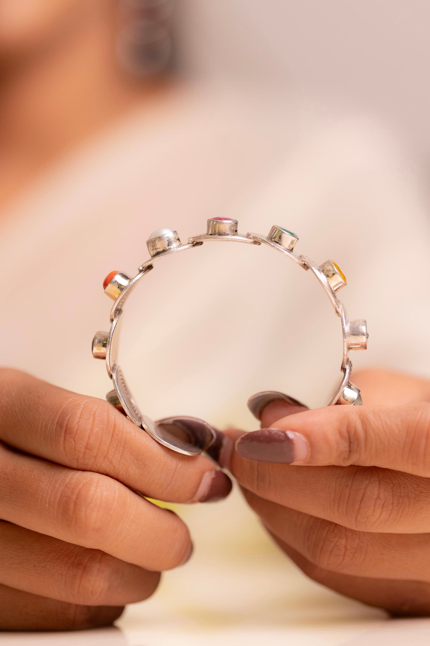 Navratna Celestial Cuff Bracelet