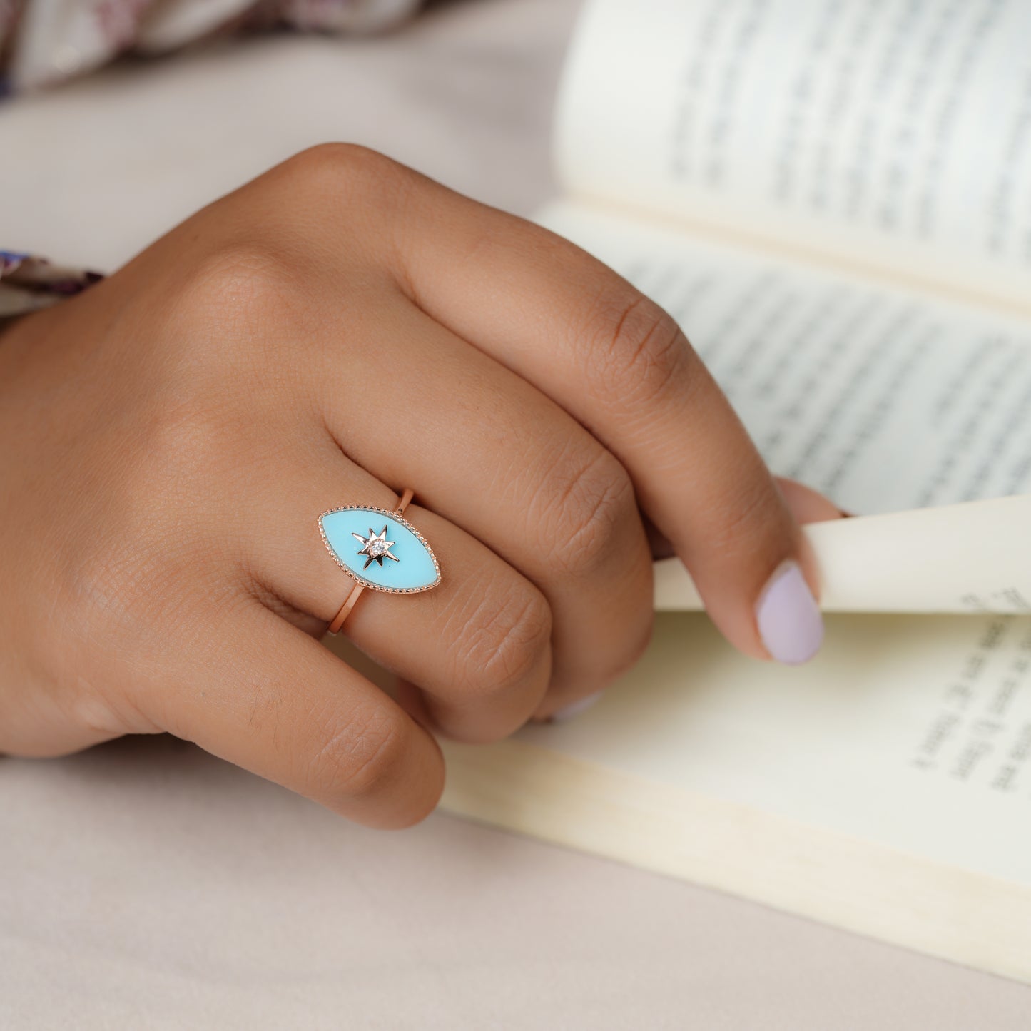 Rose Gold Star Serenity Ring