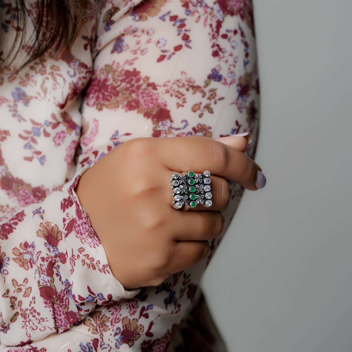 Vintage Green Scintillating Ring