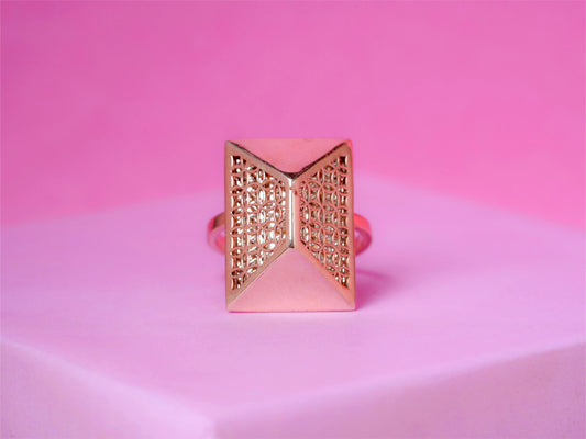 Rose Gold Geometric Ring