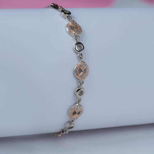 Dual Tone Stone Grace Bracelet