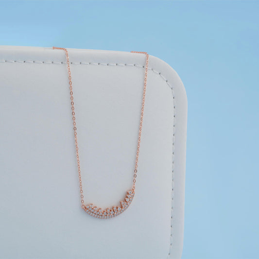 Rose Gold Moon Necklace