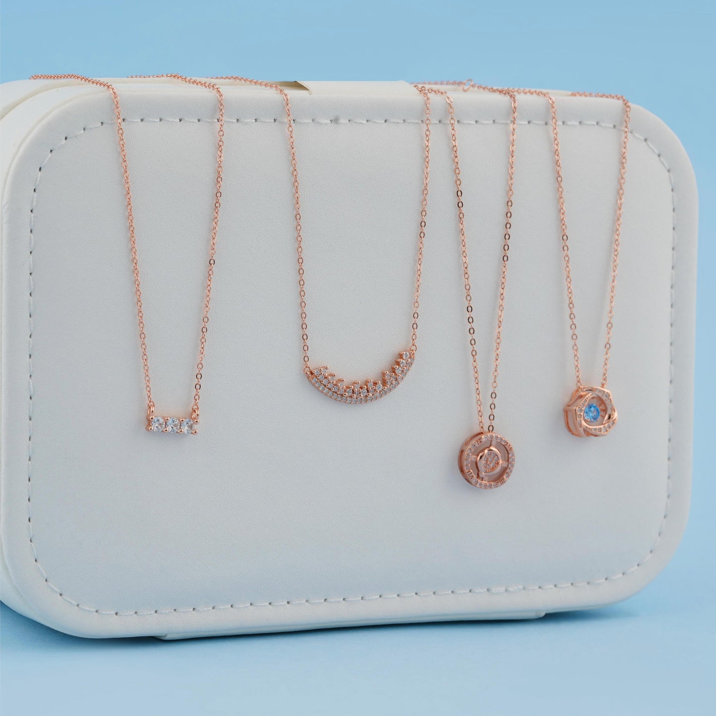 Rose Gold Moon Necklace