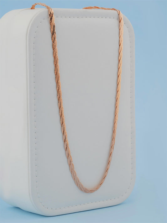 Rose Gold Twisted Chain Necklace