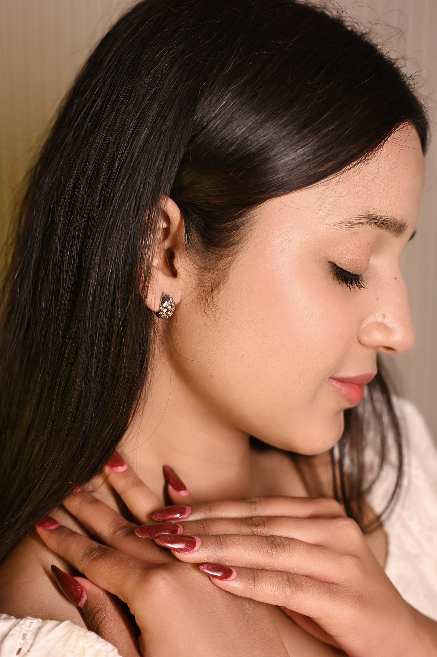 Dual Tone Twisted Hoops