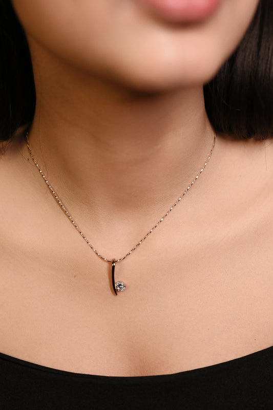 Rose Aurora Curve Necklace