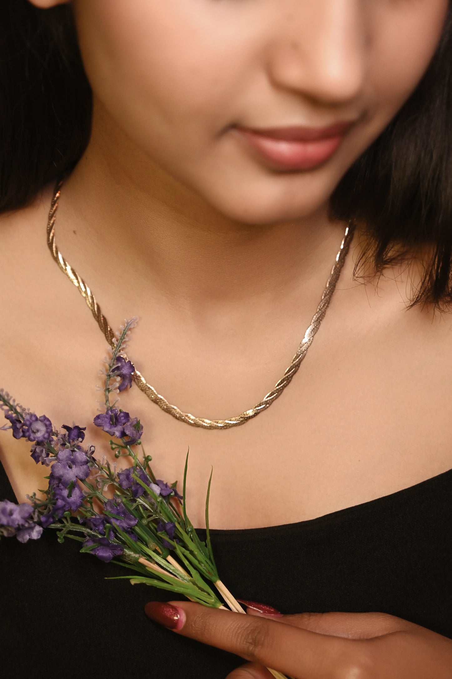 Rose Gold Twisted Chain Necklace