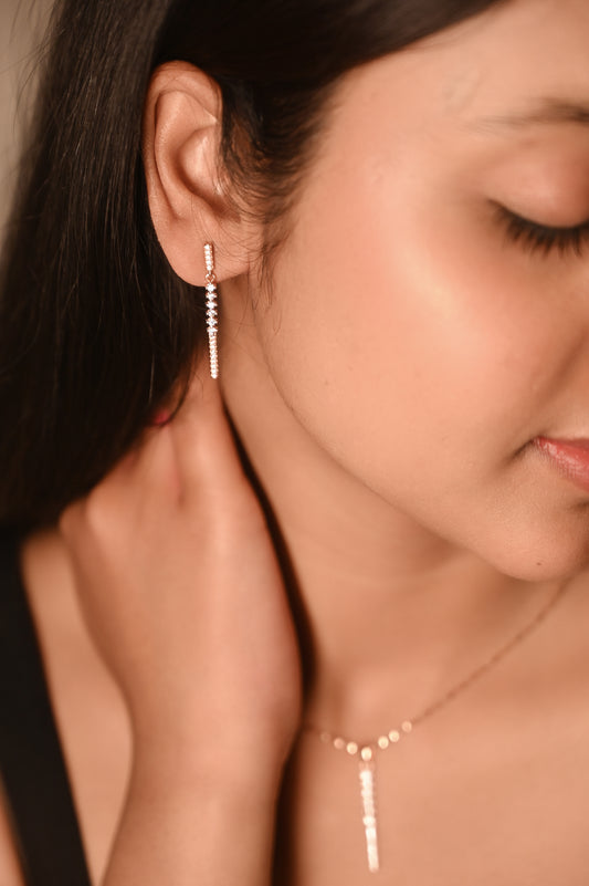 Rose Cascade Stone Pendant Set