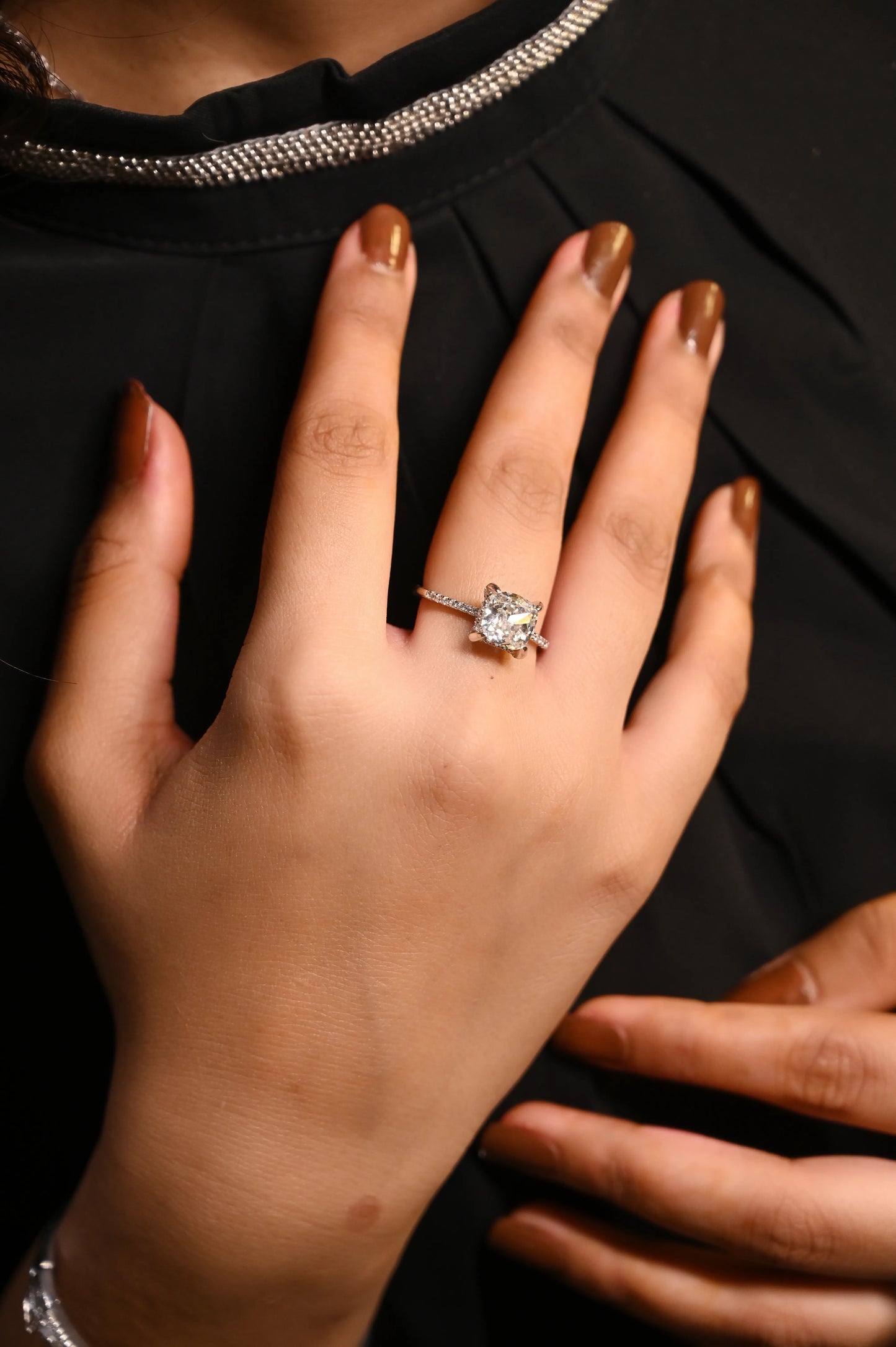 Ira Cushion Moissanite Ring