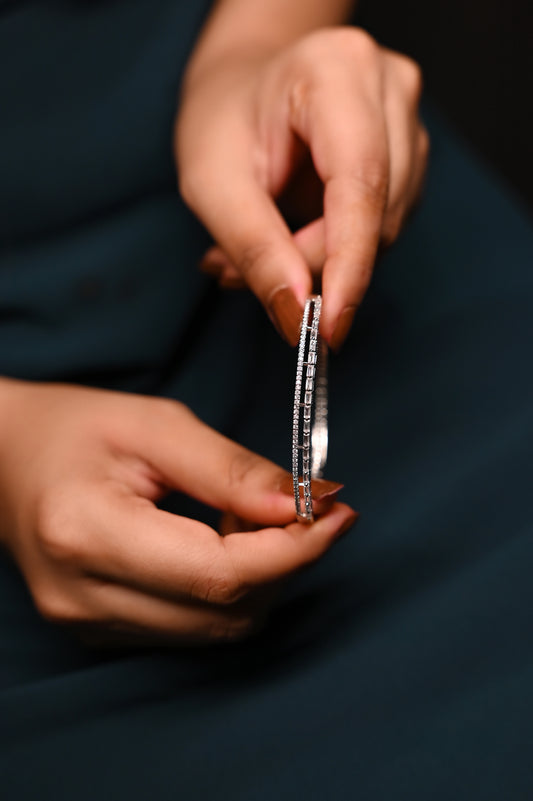 Silver Celeste Dual-Lined Bracelet