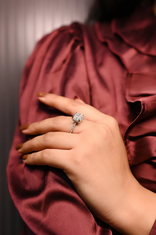 Ira Cushion Moissanite Ring