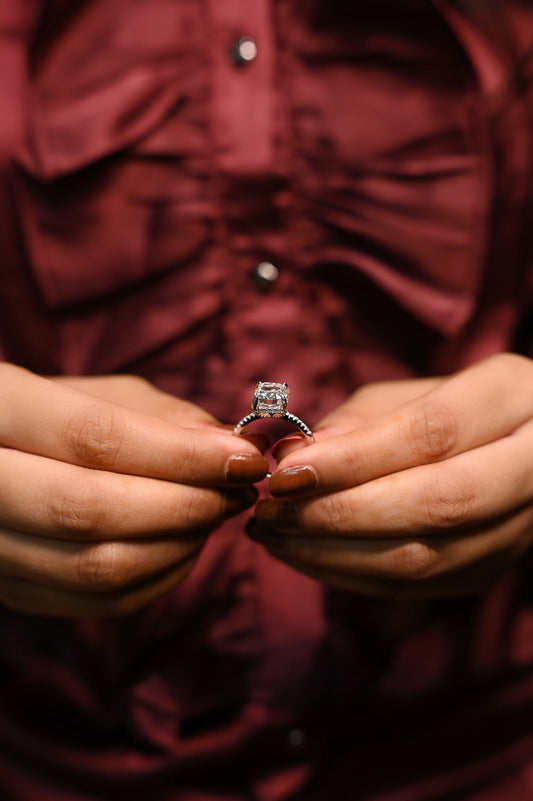 Ira Cushion Moissanite Ring