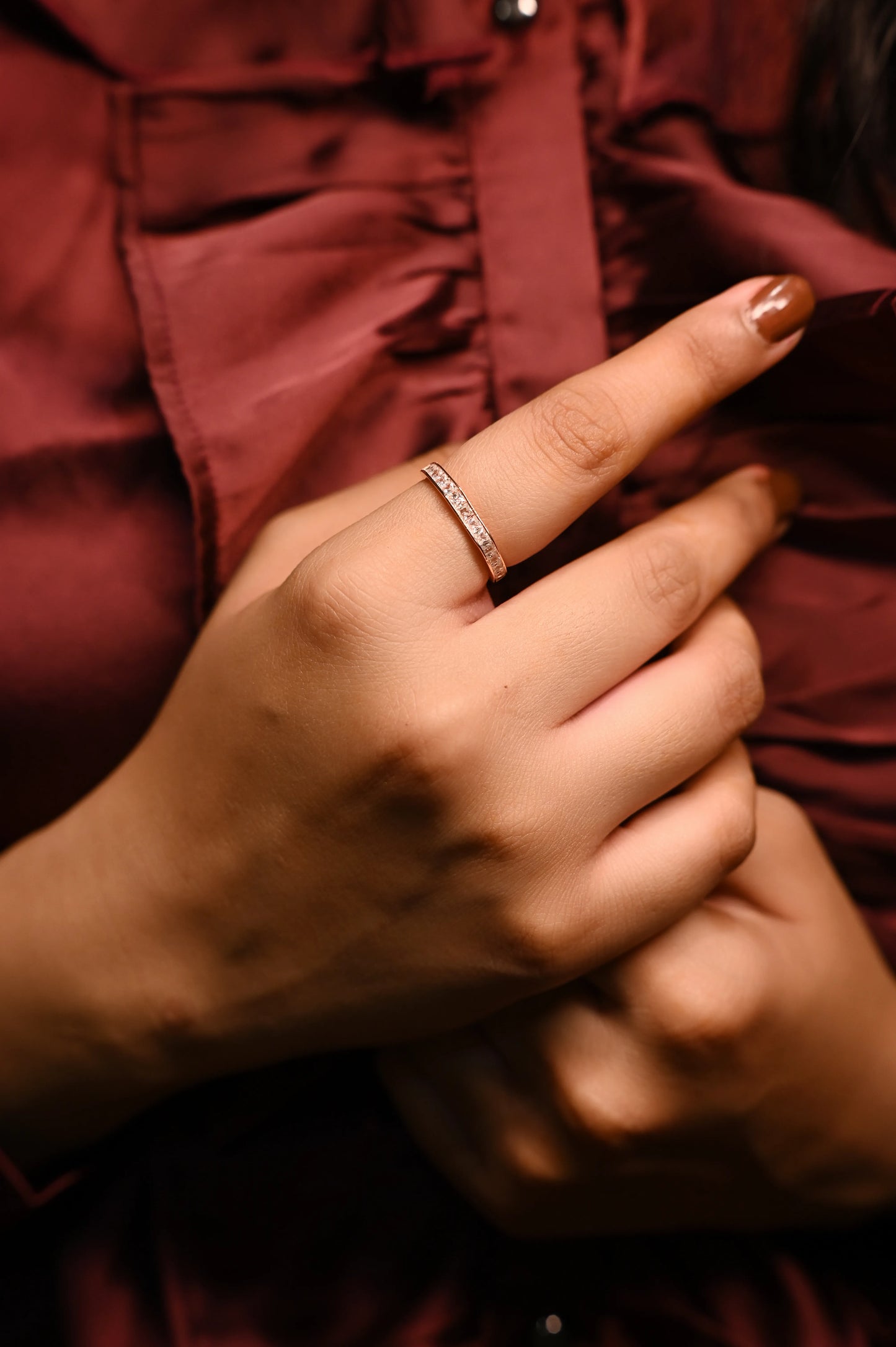 Triple Glow Solitaire Ring