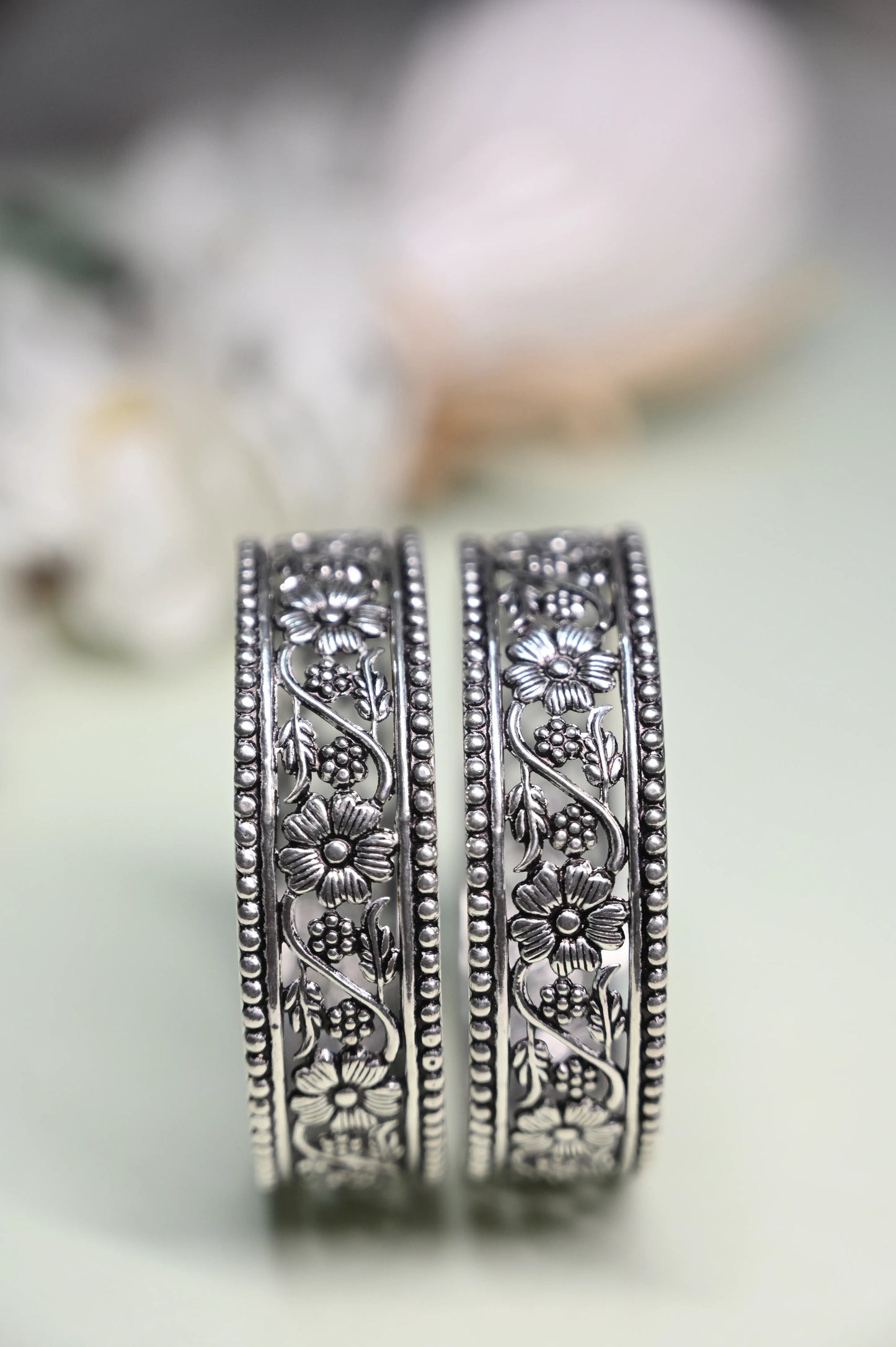 Anokhi Intricate Flower Classic Bangle