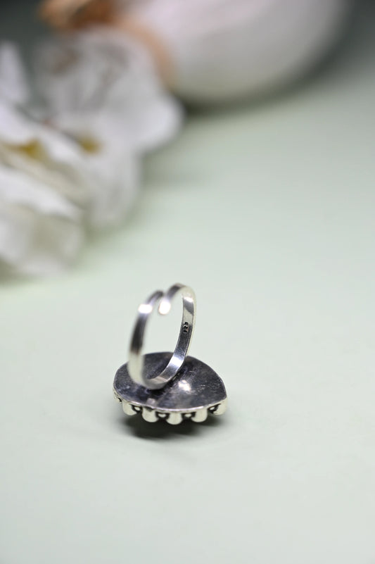 Classic Pink Vintage Teardrop Ring