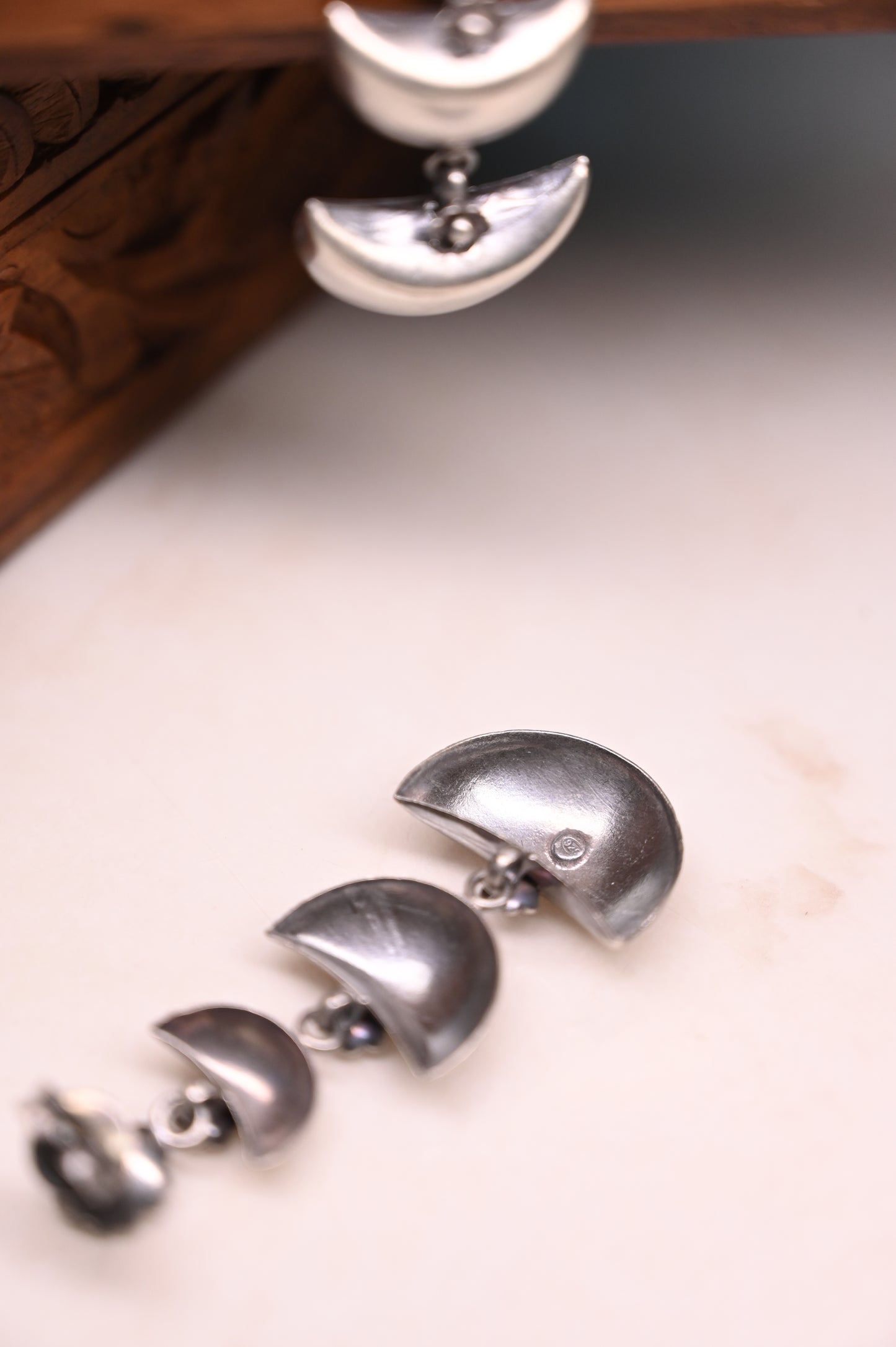Mishi Crescent Moon Layered Earrings