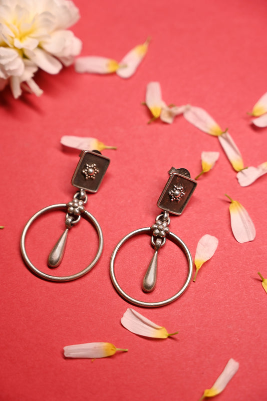 Anokhi Rectangular Teardrop Hoop Earrings