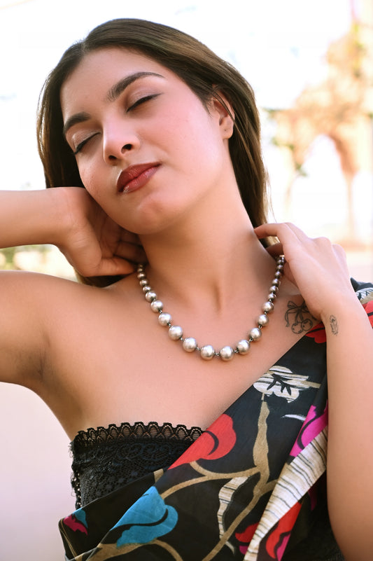 Aadya Classic Matte Ball Necklace