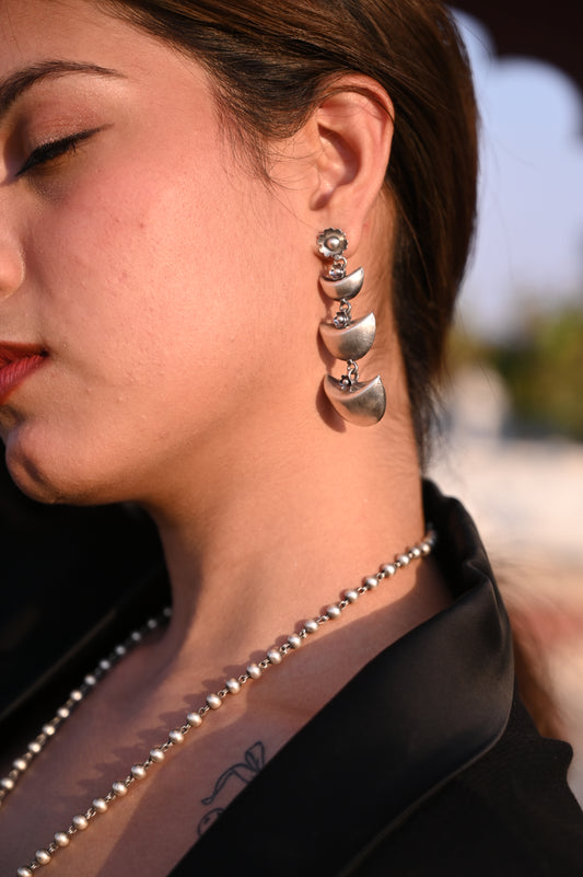 Mishi Crescent Moon Layered Earrings
