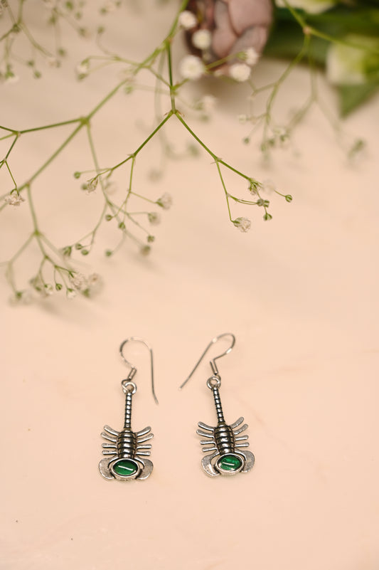 Khiaa Emerald Scorpion Dangles