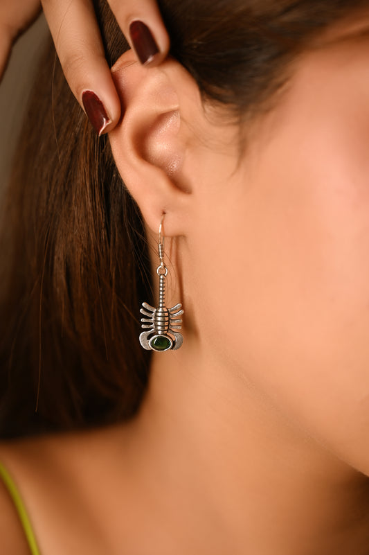 Khiaa Emerald Scorpion Dangles