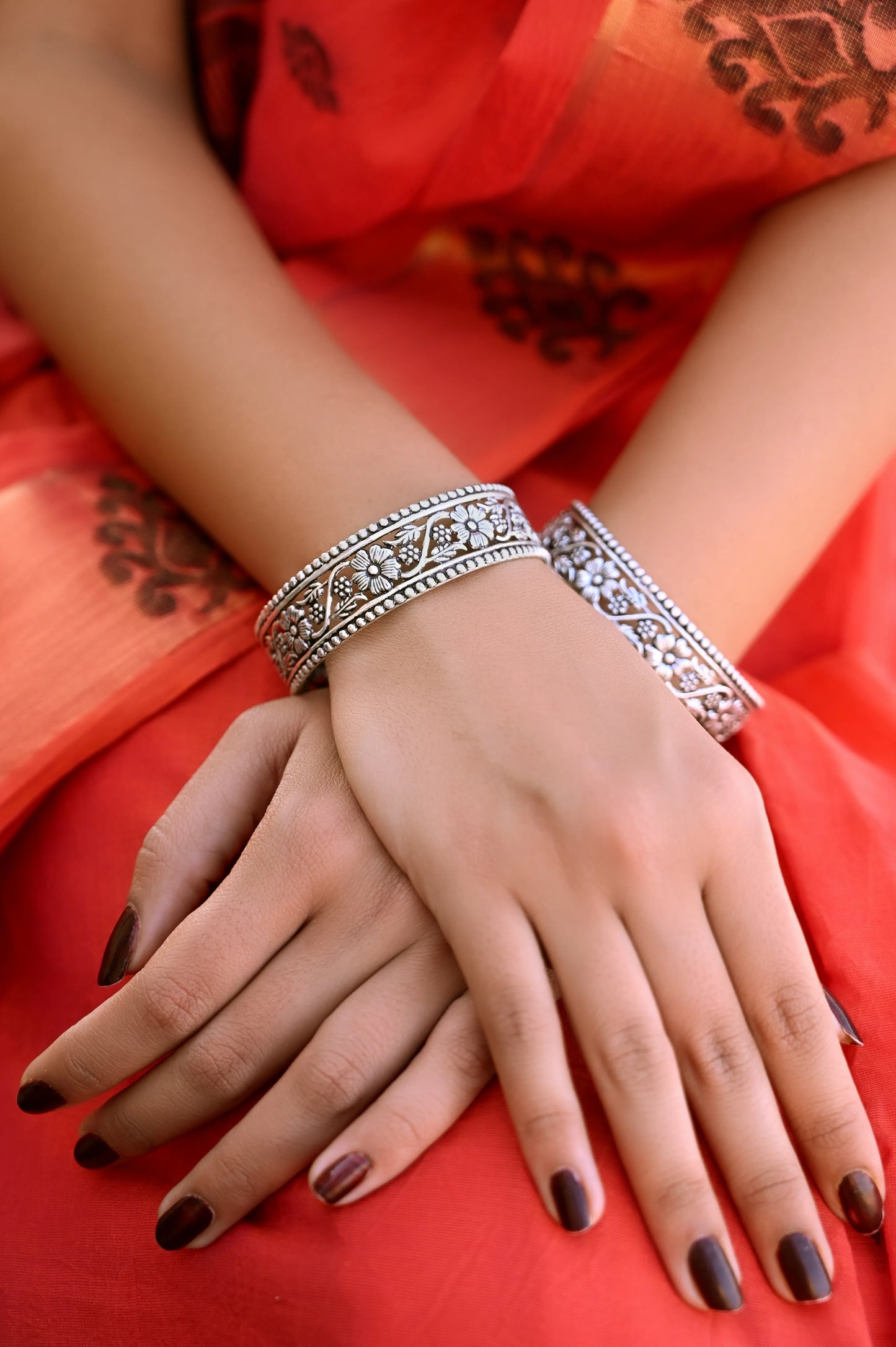 Anokhi Intricate Flower Classic Bangle