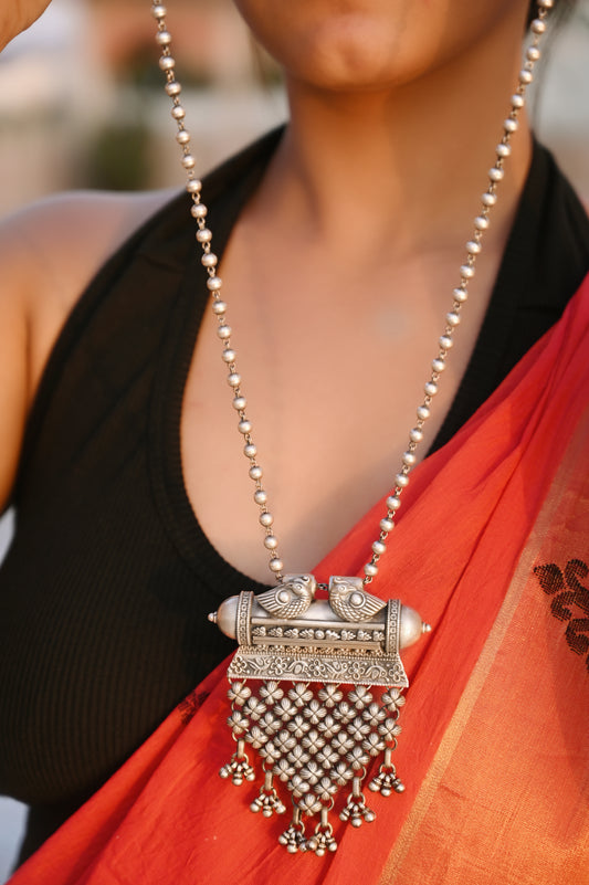 Anokhi Timeless Dual Peacock Jali Necklace