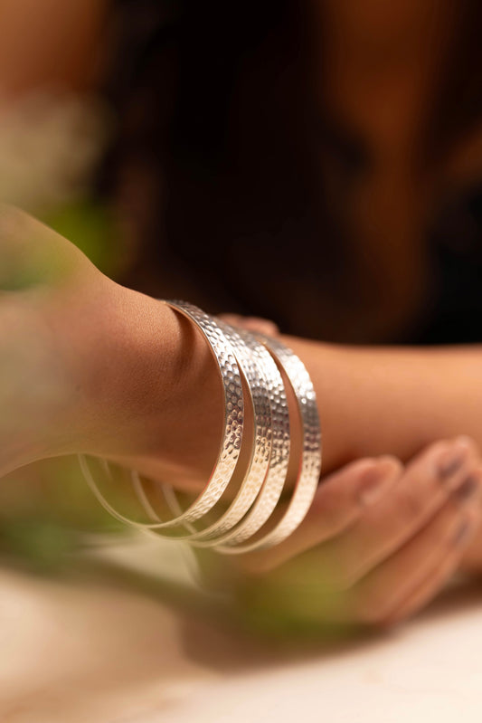Aadhya Dotted Hammered Bangle