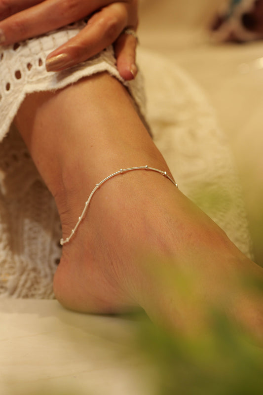 Aadhya Dainty Bead Snake Anklet